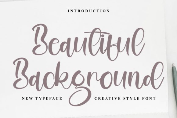 Beautiful Background Font for Elegant Branding