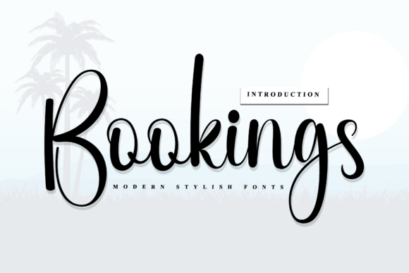 Bookings Font: Rhythmic Script for Editorial Design