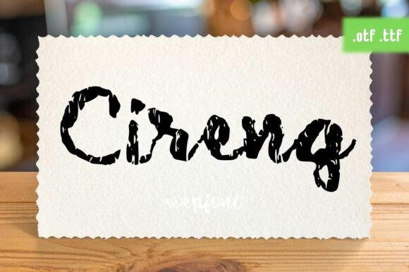 Cireng Font: Elevate Your Brand with Hand-Drawn Elegance