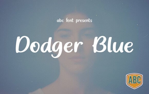 Dodger Blue Script Typeface for Editorial Design