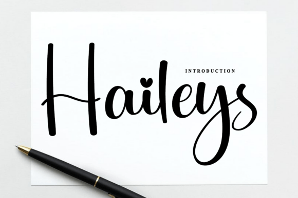 Haileys Font: Elegant Script for Branding