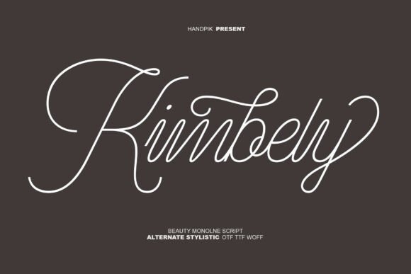 Kimbely: A Modern Monoline Script Typeface for Web Design