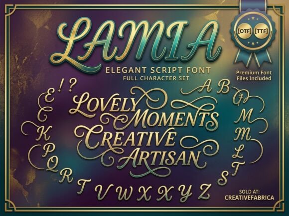 Lamia: The Premium Script Font for Digital Marketers