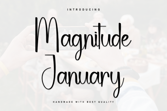 Magnitude January: A Bold Script Typeface for Modern Editorial Design