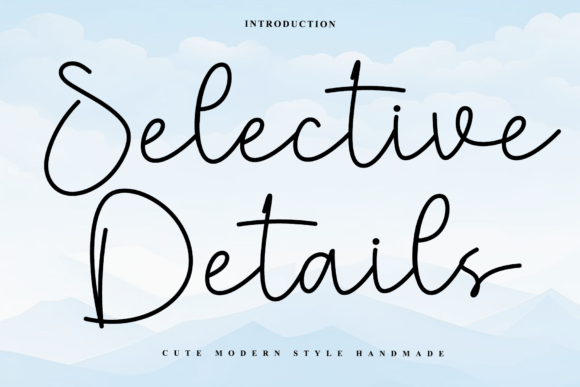 Selective Details: A Premium Script Handwritten Font for Crafters