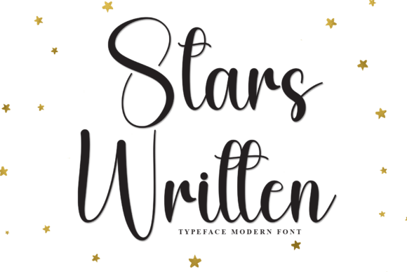 Stars Written: A Graceful Script Font for Makers