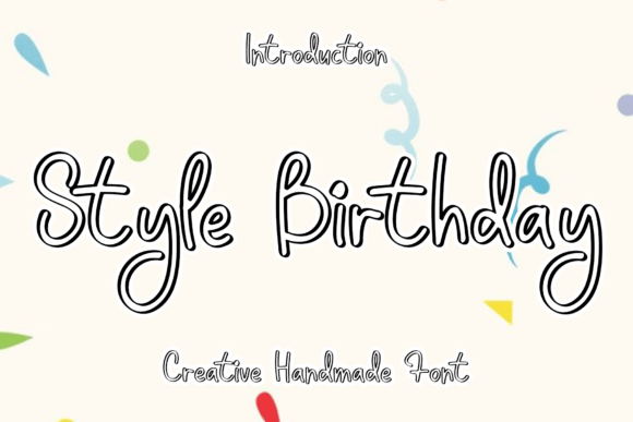 Style Birthday Font for Editorial Design
